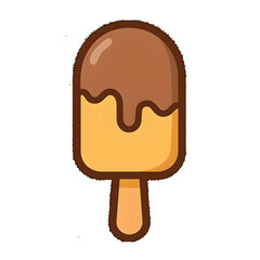 Ice cream cartoon sticker vector