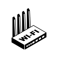 WiFi router sign. Wi-Fi Internet equipment icon. Wi Fi network equipment symbol