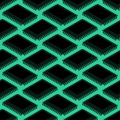 CPU PC pattern seamless. Processor background. Central processing system for computer texture