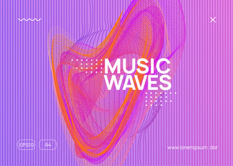 Party Design. Dance Trance Graphic. Dj Flyer. Festival Vector. Psychedelic Disco Invitation. Blue Music Event. Green Techno Banner. Pink Party Design