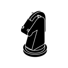 Knight Chess piece isolated. Piece for playing chess