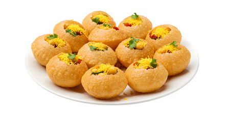 Pani puri isolated on PNG background.