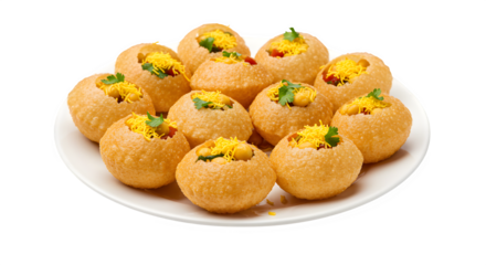 Pani puri isolated on PNG background.