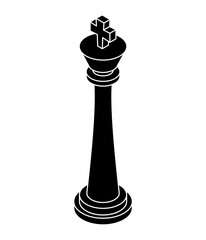 King Chess piece isolated. Piece for playing chess