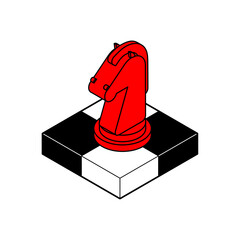 Chess game sign for chess club. Concept symbol of the game