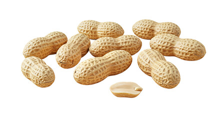 Detailed Close-Up of Peanuts in Shells on Beige - Artistic Natural Food Photography