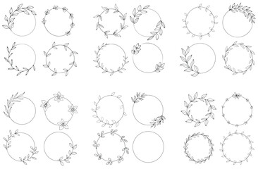 set of round buttons