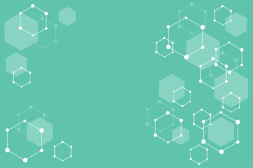 Abstract green honeycomb medical wallpaper template