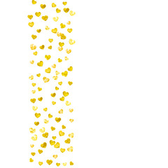 St Valentine Sale Offer. Romantic Concept For Gift. Vintage Frame. Yellow Retro Illustration. Graphic Design For Anniversary. Gold Grunge Voucher. Golden St Valentine Sale Offer.