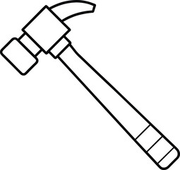 Hammer Icon Line Art Tool Construction