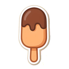 Ice cream cartoon sticker vector