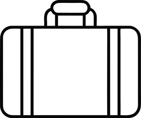 Travel Suitcase Icon Line Art Graphic Design