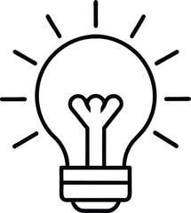 Lightbulb Idea Icon Design Graphic