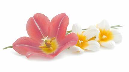 Naklejka premium Single Pink Tulip with Soft Background