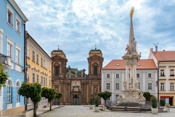 Fototapeta premium The ancient city center of Mikulov in South Moravia, Czech Republic