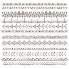 Decorative pattern in ethnic oriental style. Mehndi, Indian Henna tattoo