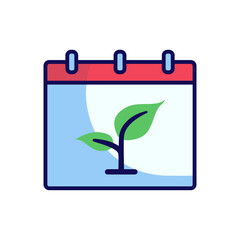 Environment day calendar on white background.