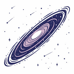 Spiral galaxy in space cosmic art illustration design ©  MST RABEYA  BEGUM