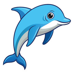 Fototapeta premium Dolphin clipart isolated on white background