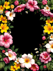 Obraz premium frame of flowers