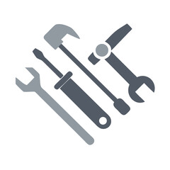 Professional tool icons set isolated on white background