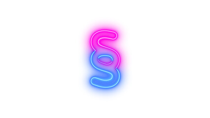 Fototapeta premium Neon section icon glowing with transparent background