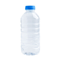 Plastic water bottle isolated on white background with clipping path.
