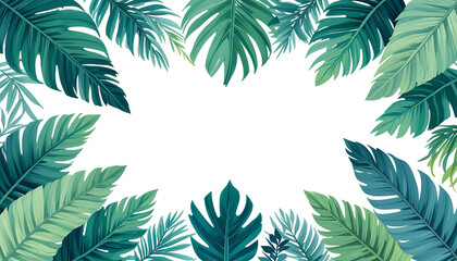 Tropical leaves foliage plant jungle bush floral arrangement nature backdrop isolated on transparent background.