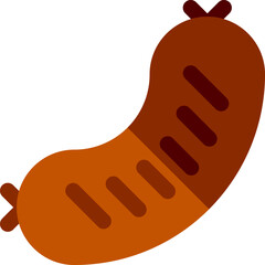 sausage illustration on a white background        
