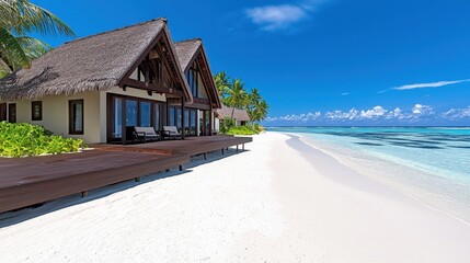 Luxury Tropical Beach House on White Sand Beach