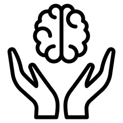 Obraz premium Mental health icon vector illustration