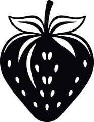 Strawberry Silhouette Vector 