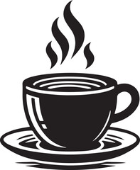 vector silhouette of a coffee cup illustration 