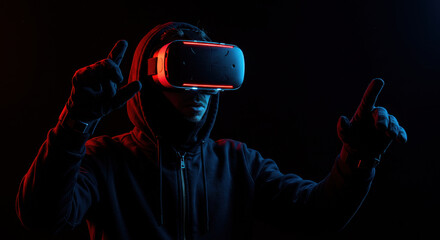 Metaverse Hacker: VR Gaming & Tech Intrusion in Virtual Reality - Future Tech, Cybersecurity, & Digital Innovation, Immersive Experience