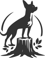 Chihuahua vector animal drawing silhouette
