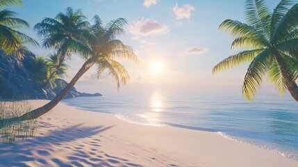 palm trees on the beach