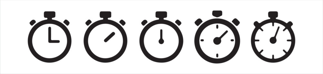 Clock line icon. Victor illustration, Eps 10.