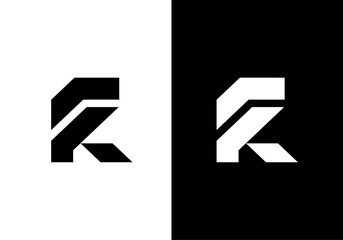 FK, KF initial letters logo