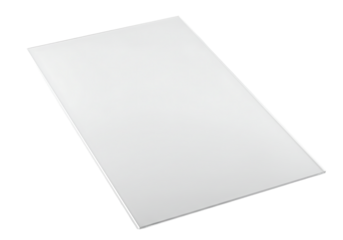 Rectangular Clear Acrylic Sheet with Subtle Reflections and Beveled Edges