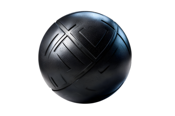 Heavy medicine ball with durable surface and grip pattern, isolated on transparent background