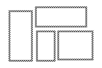 abstract checker frame icon, PNG frame icon on white background.