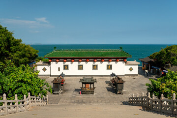 Obraz premium Chinese Buddhist temple. Nanshan Cultural Tourism Zone. Sanya. Hainan Island. China. Asia