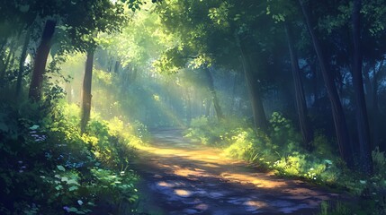 Obraz premium sunlight in the forest