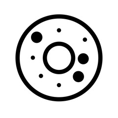 circular cell structure silhouette on transparent background for web and graphic design