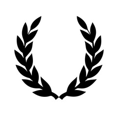 classic laurel wreath open top bold and symmetric on transparent background for web and graphic design © Tamanna