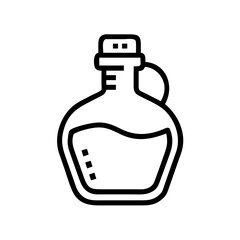 crop in flask on transparent background for web and graphic design