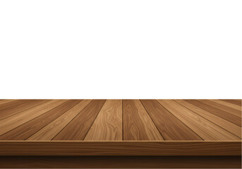 Naklejka premium Empty Wooden Table Top on Black Background Perfect for Product Displays isolated on transparent background