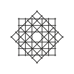 A mandala. Decorative round ornaments. Wicker design elements. Logo design for business yoga, backgrounds for posters, icons for programs and websites. The unusual shape of the flower islamic pattern