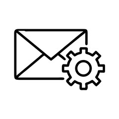 email setting on transparent background for web and graphic design