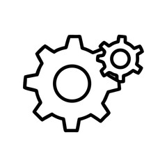 gear on transparent background for web and graphic design